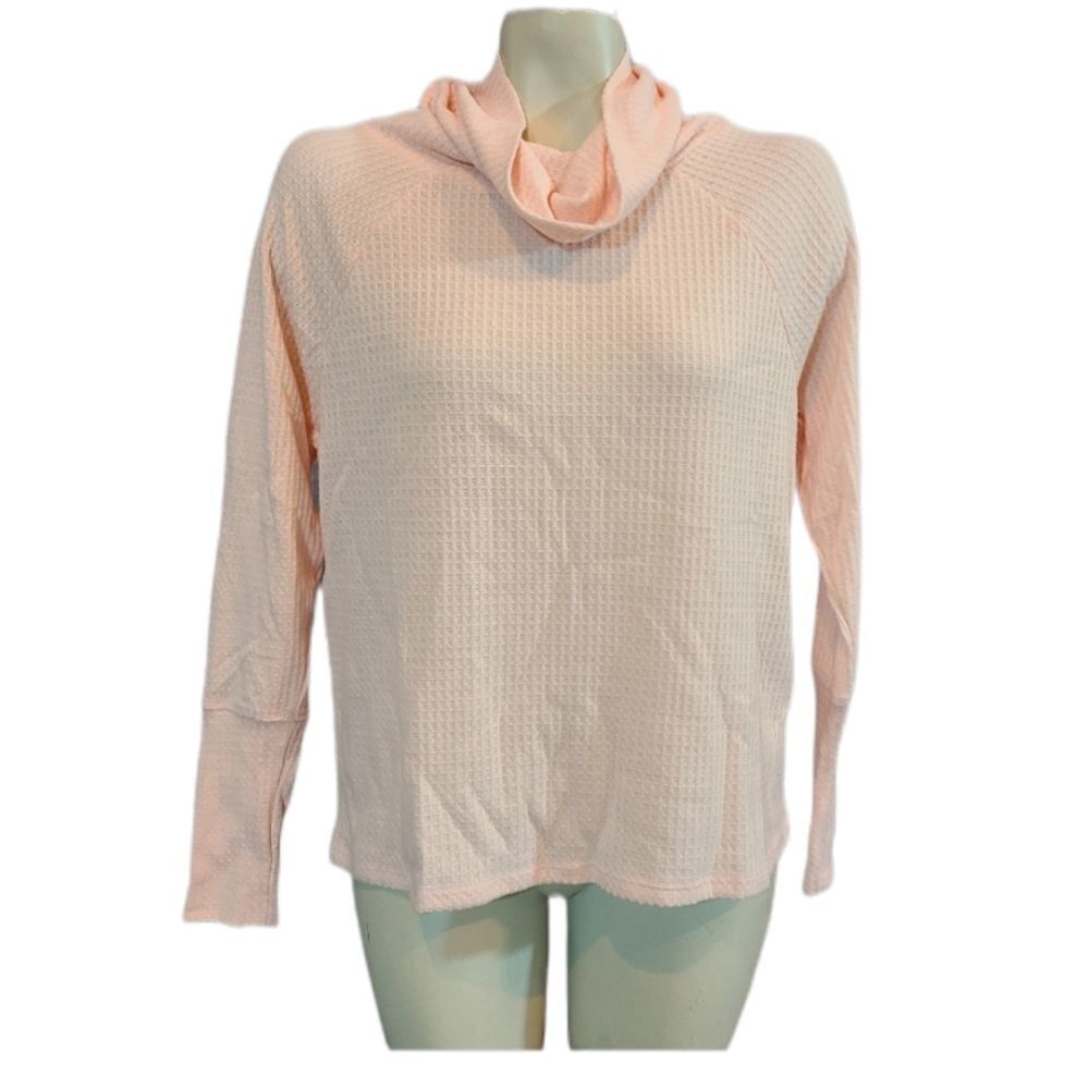 Bobeau Cowl Neck Dolman‎ Pullover in Blush